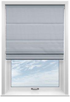 Menton, Cloud Blue - Motorised Roman Blind